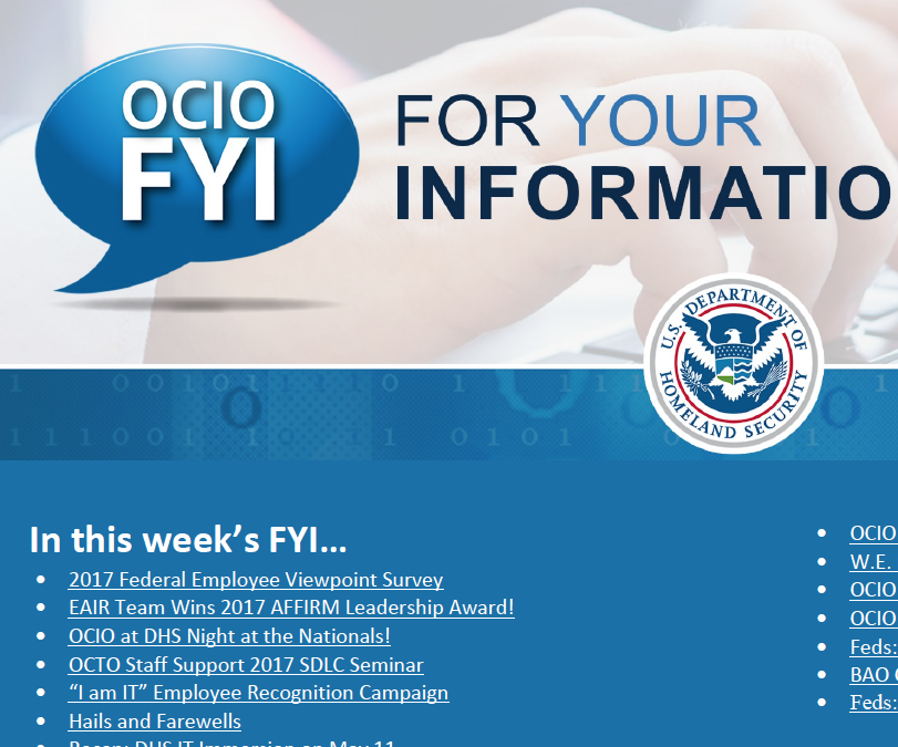 “OCIO FYI” Office Newsletter